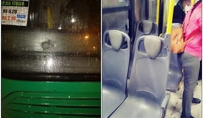 onibus atacado rodoviário baleado