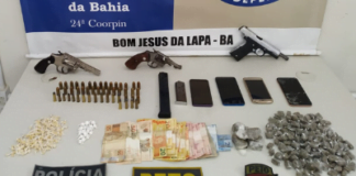 apreensão e 20 presos