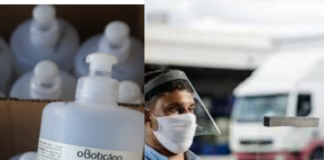 doações álcool em gel e mascaras