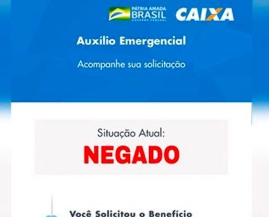 Auxilio emergencial negado