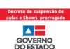 Decreto de suspensão de aulas