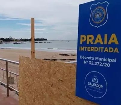 praia interditada Salvador