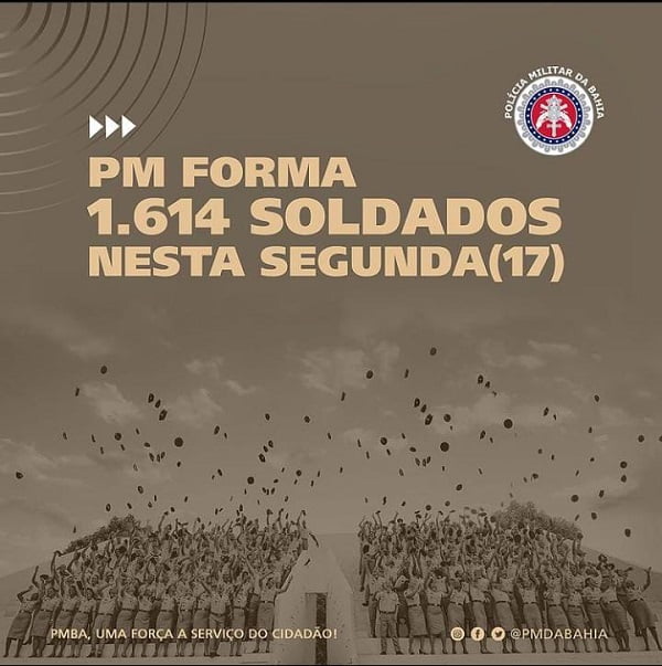 PM forma soldados nesta segunda feira