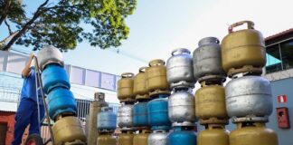 Botijões de gás de cozinha