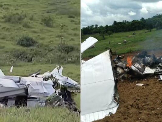 Queda de avião em São Sebastião do Passé.