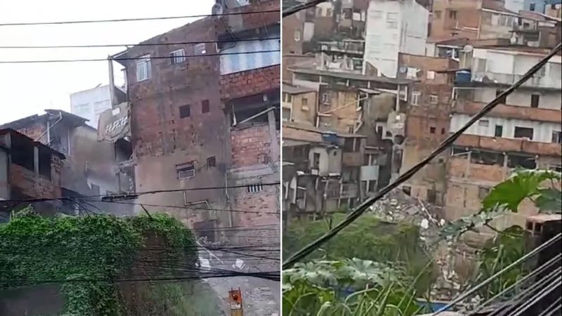 Efeito chuva: Desabamento é registrado no bairro de São Caetano