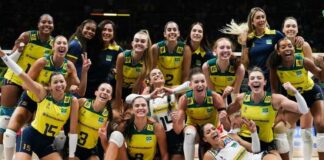Seleção brasileira feminina de vôlei assume a liderança da VNL após derrotar a Sérvia