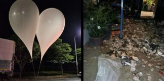 Coreia do Norte envia balões fezes de animais e lixo para fronteira com o Sul