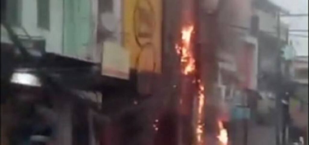 São Marcos: Incêndio nos fios de postes deixa população sem energia