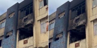 Hotel abandonado é atingido por incêndio em Patamares